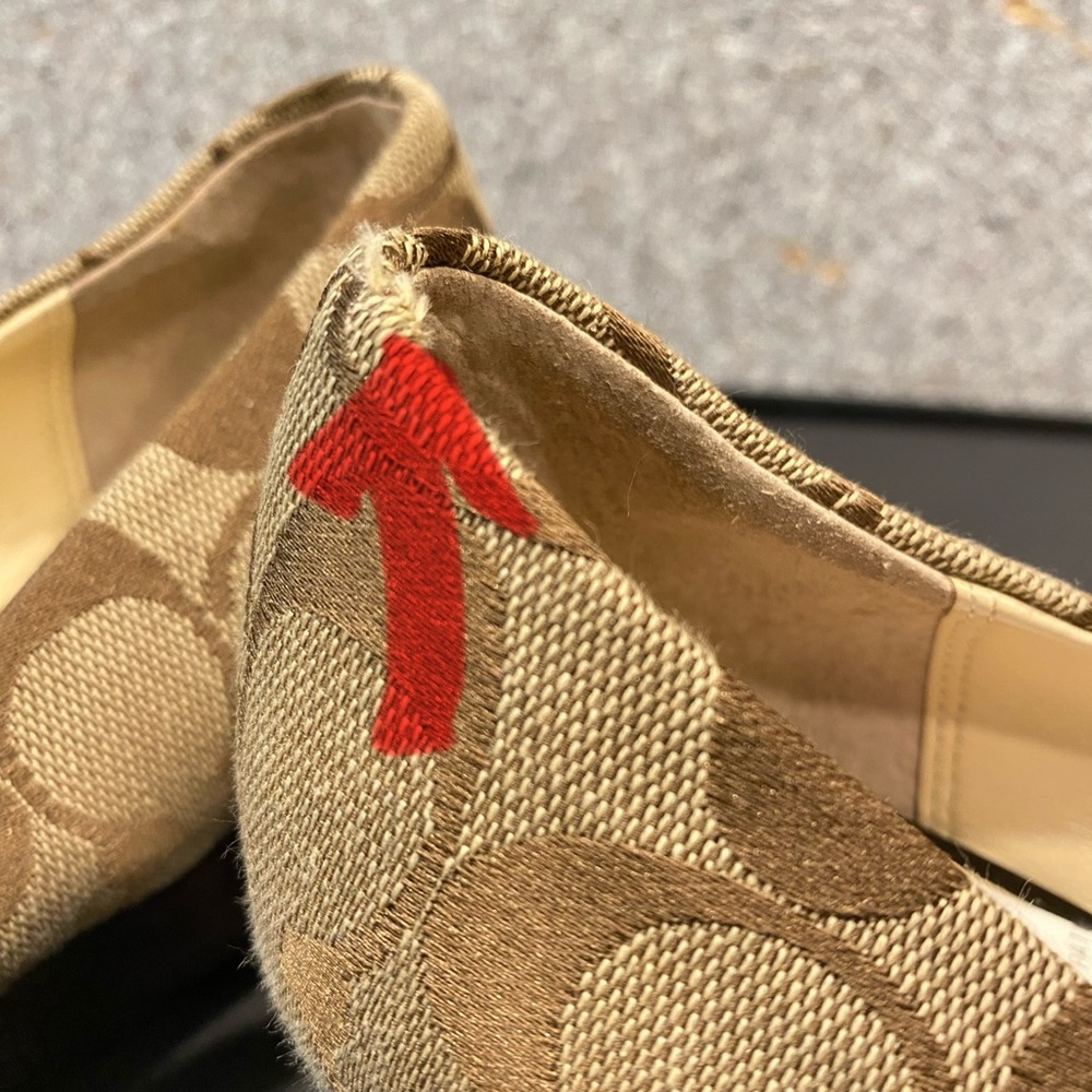 Coach Women's Brown and Tan Wedge Heels - Picture 9 of 11